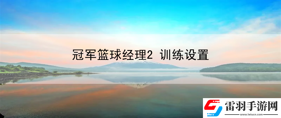 冠軍籃球經(jīng)理2訓練設置