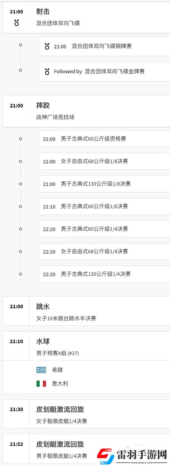 巴黎奧運(yùn)會(huì)8月5日賽程都有哪些賽程