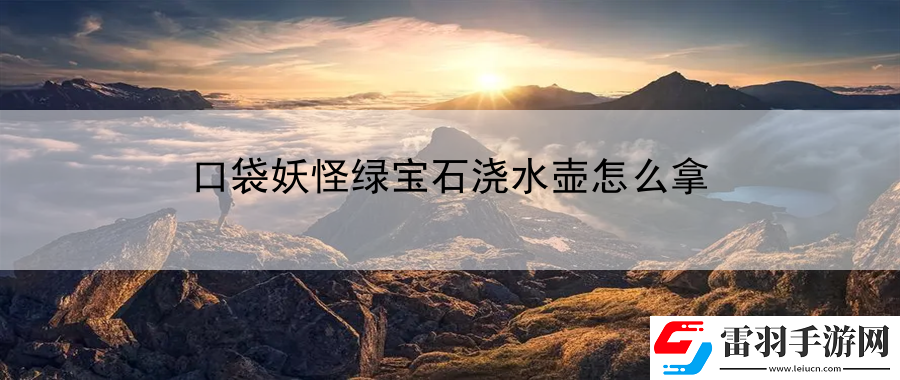 口袋妖怪綠寶石澆水壺怎么拿