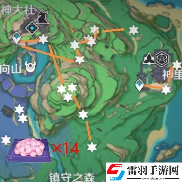原神神里綾華突破材料緋櫻繡球采集路線一覽