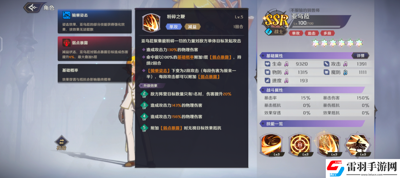 納薩力克之王戰(zhàn)士亞烏菈怎么樣