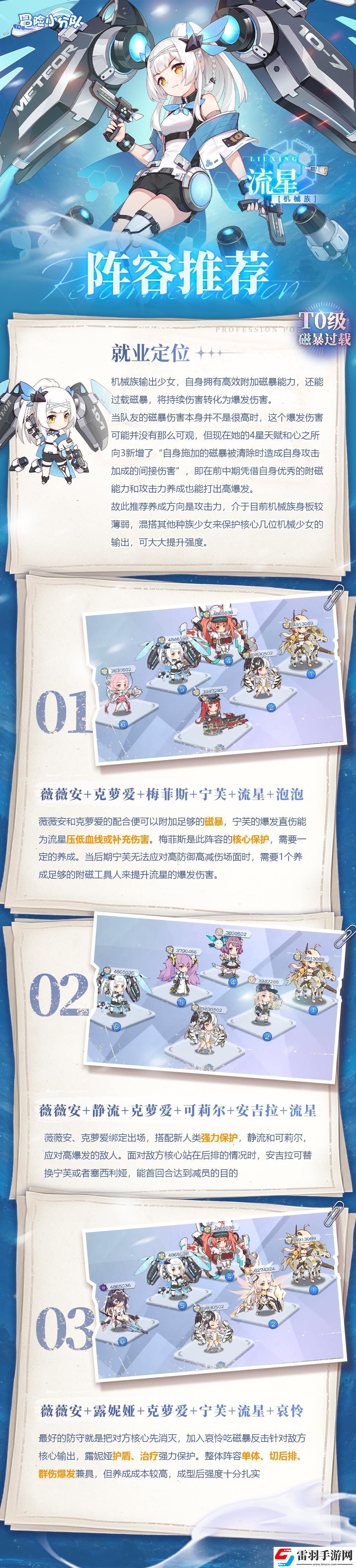 冒險(xiǎn)小分隊(duì)流星陣容搭配推薦