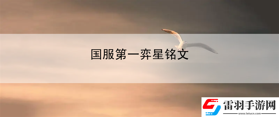 國(guó)服第一弈星銘文