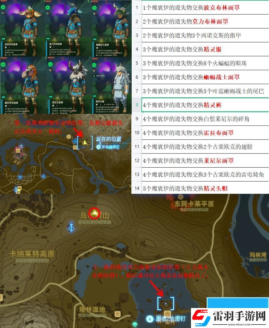 塞爾達傳說王國之淚魔猶伊的遺失物可以兌換哪些道具