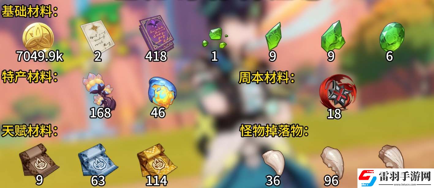 原神基尼奇培養(yǎng)材料匯總