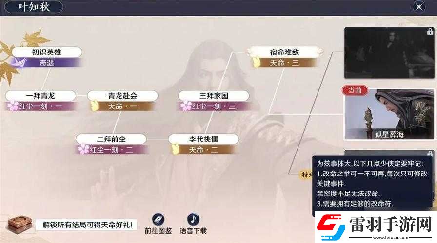 天涯明月刀手游主線結局解鎖攻略