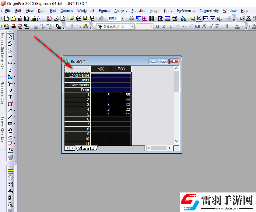 OriginPro如何進行降序排序