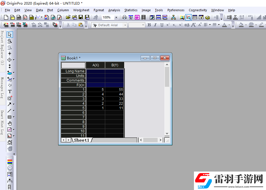 OriginPro如何進行降序排序