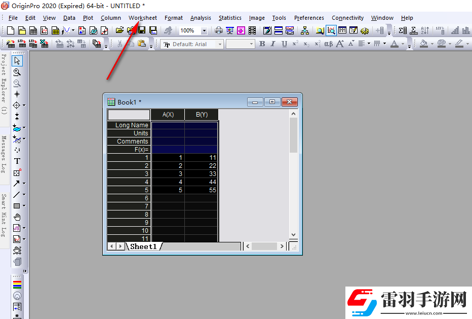 OriginPro如何進行降序排序