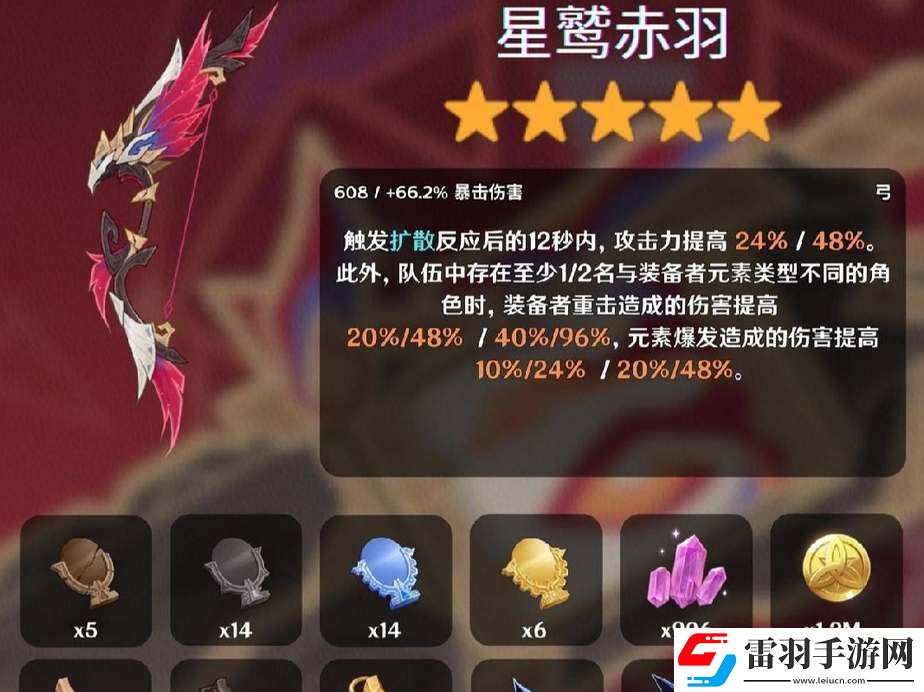 原神恰斯卡專武星鷲赤羽值得抽嗎