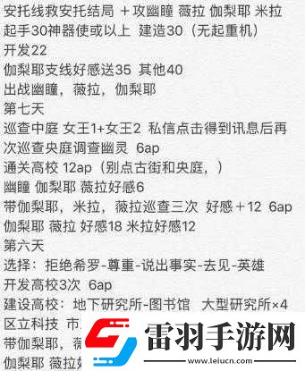 永遠(yuǎn)的7日之都周目安托線打法攻略3個(gè)神器使