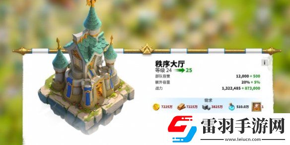萬龍覺醒城堡升級需要哪些材料