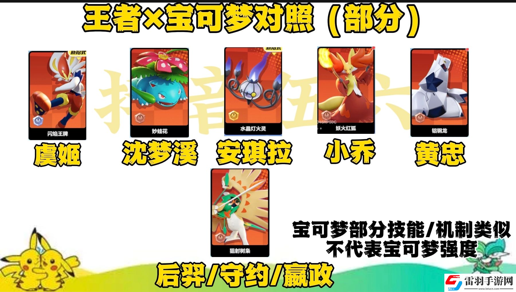 寶可夢大集結(jié)與王者里相似的英雄有哪些